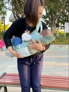 Pembawa Bayi Pelbagai Fungsi Beg Galas Bayi Jaring Bernafas 4 Posisi Membawa Tersedia Untuk Bayi Baru Lahir Sokongan Ergonomik Pembawa Bayi Bebas Tangan Ringan Untuk Perjalanan Luar