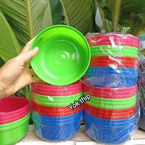 ขันน้ำ 13cm. ((ยกโหล 12ใบ)) ขันตักน้ำ เล่นสงกรานต์ ผสมแป้ง ทาหน้า เนื้อดี สีสวย ไซร์พอดีมือ ใช้ได้ทั้งเด็กและผู้ใหญ่