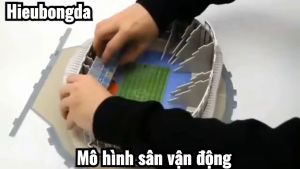 Mô hình sân vận động bóng đá SVĐ Old Trafford MU đồ chơi lắp ghép sân vận động lego mô hình ManUnited giấy 3D độc đáo