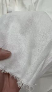 ( per 1 meter ) Kain BLACU BELACU katun putih TEBAL meteran lebar 155 cm bahan tas tote bag craft kerajinan sulam embroidery kantong celana jeans tirai hordeng gorden horden dekorasi dekor media kanvas lukis waxing bulu ketiak alas tikar piknik