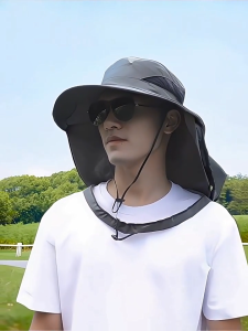 MENSPE หมวกกันแดดหมวกกันแดดขนาดใหญ่หมวกกันแดดกันแดดหมวกกันแดดแบบพกพาหมวกชาวประมงหมวกปีกกว้างหมวกปีกกว้างป้องกันแสงแดดหมวกป้องกันรังสี UV หมวกกันแดดระบายอากาศได้ดีสำหรับการเดินทางกลางแจ้งฤดูร้อน