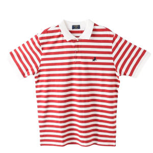 เสื้อยืดคอโปโลลายทางหลวมๆ สำหรับผู้ชาย ฤดูร้อน 2025 ทรงหลวม แขนสั้น แฟชั่นลำลอง คอลเลกชันใหม่จาก Nono Station