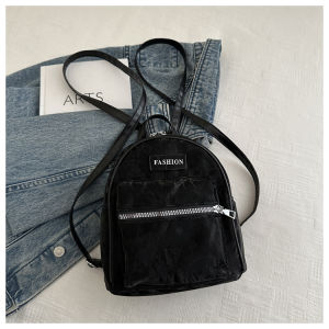 กระเป๋าเป้สะพายหลังผู้หญิงสำหรับเดินทาง กระเป๋าสะพายข้างแบบลำลอง น้ำหนักเบา ใส่ของใช้ประจำวันได้หลากหลาย กระเป๋าสะพายข้าง PU สำหรับเด็กและเยาวชน