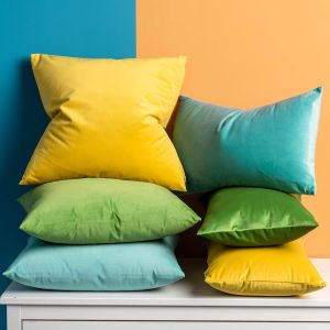 ปลอกหมอนอิงตกแต่ง ผ้ากำมะหยี่เนื้อหนานุ่มพิเศษ สำหรับตกแต่งบ้าน โซฟา ห้องนั่งเล่น