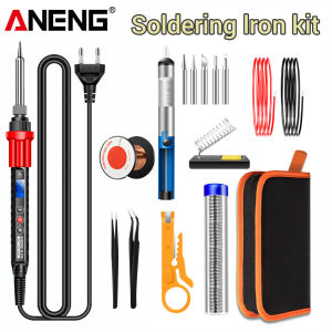 ANENG | ANENG SL106 Digital Electric Soldering Iron 110V/220V Adjustable Temperature Professional Welding Solder US/EU Plug Welding Tool
