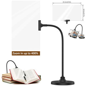 4X Magnifying Glass with Stand 10 x 6 Inches Large Full Page Magnifier Flexible Hands Free Desktop Magnifier for Reading Seniors