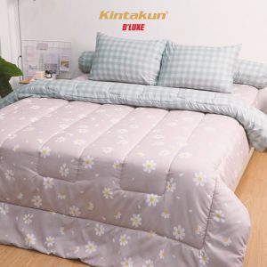 Kintakun Bedcover Set Fitted 180x200 Tinggi 20cm Seprai Flower Minimalis New Dluxe Microtex - Varian Motif