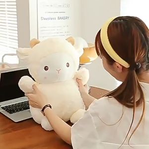 Super Cute Polk Sheep Plush Toy Doll Ins Style Doll Fluffy Sheep Plushie Doll Kids Birthday Gift
