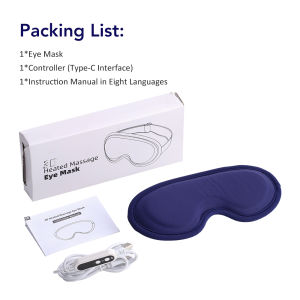 Hailicare | Heated Eye Massager Steam Mask 3D Vibration Hot Compress Timer Light Blocking Sleep Spa Relieve Fatigue Dark Circles Eye Care