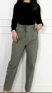 SV 6644 - Aubre Pants | Silvervogue | Celana Katun Poliester Pakaian Kasual Wanita