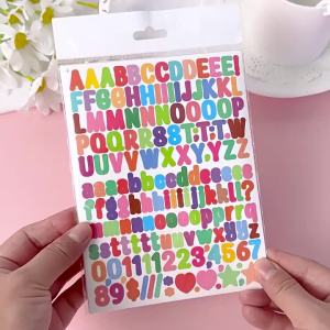 Bộ Dán Số Màu Sắc Tự Dính Bằng Vinyl 26 Chữ Cái A-Z Chống Nước Dành Cho Trẻ Em Dán Hộp Thư Thẻ Địa Chỉ Cốc Sổ Kế Hoạch