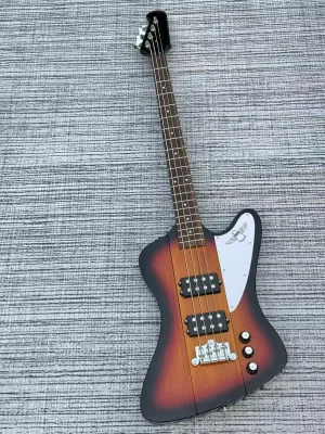 4 String Thunderbird Electric Bass Professional Bass (Black/Sunburst Options Available)