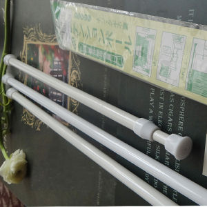 Retractable Curtain Rod White Bathroom Door Curtain Rod Half Length Adjustable Drapery Pole Home Decorative Accessories