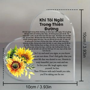 CIFbuy | CIFBUY Sympathy Heart Keepsake Acrylic Tượng Tưởng Niệm Để Tưởng Nhớ Người Thân Đã Mất Quà Tặng Trang Trí Phong Cách Mục Vụ