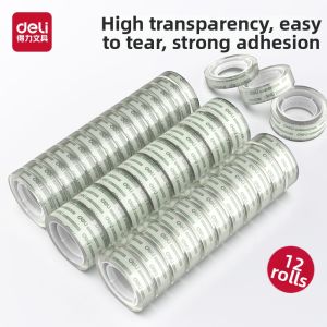 deli | Transparent Tearable Tape 12 Rolls 18mm