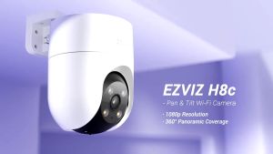 Ezviz รุ่น H8c Pro 3MP Smart Wi-Fi Pan & Til Camera : กล้องวงจรปิดภายนอก รุ่น H8C 3MP