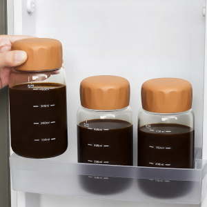 CrossOver | Portable Glass Chinese Herbal Medicine Cup Reusable Heating Storage Jar Sealed Container 500ml Modern Simple Style for Drinking Medicine