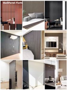 Bulk 8 batang Fiber Fluted Wood Panel WPC Flutted Wall Panel Wood Stripe Shiplap WallPanel Board Wall Angle Corner L Wallpaper 木格珊