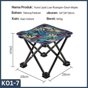 KURSI LIPAT BULAT FOLDABLE CHAIR KURSI MANCING OUTDOOR REKREASI