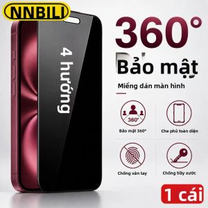 NNBILI 1 Cái 360 ° Miếng Dán Cường Lực Bảo Vệ Màn Hình Chống Nhìn Trộm Cho iPhone Pro Max 18 17 16 15 14 13 12 11 - Chống Nhìn Trộm Toàn Diện 4 Chiều