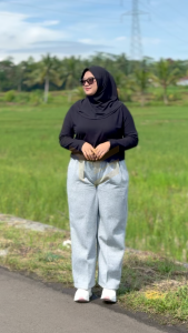 Sweatpants Baggy Loose Fit Fants - Celana Panjang - Loose Casual Style Korea Hangout Olahraga Fleece