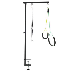 Dog Grooming Table Arm Iron Pet Grooming Stand with Clamp Adjustable Fixed Dog Beauty Stand for Pet Nail Clipping Haircut