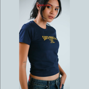 Logo Jeans Kaos Wanita Seona Navy 12874L4NA