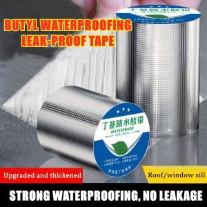 Aluminum Foil Butyl Waterproof Tape For Roof Leak Roof Sealant Wall Crack Pandikit sa Bubong Tape  Upgraded Butyl Waterproof rain & Heat Resistant Tape Super Sticky Aluminum Foil Tape Super Fix Repair Wall Leak Repair Crack Easy to use Self Adhesive