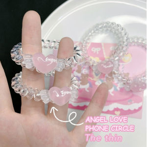 🔥Cozyrooms👍Angel Love-heart Phone Line Hair Rope Creative Bracelet Cute Girls Heart Head Rope