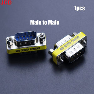 JCD 1pc DB9 9Pin Male To Female/Male To Male/Female To Female/ Mini Gender Changer Adapter RS232 Serial Plug Com Connector