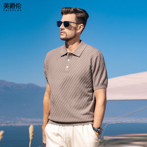 Enjeolon | Urban Business Casual Knitted Twill POLO Shirt