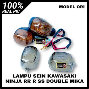 LAMPU SEIN NINJA RETENG KAWASAKI NINJA RR R SS DOUBLE MIKA KUNING DAN SMOKE MODEL ORI