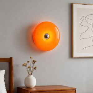 โคมไฟตั้งโต๊ะโดนัทน่ารักโคมไฟติดผนังไร้สาย USB สวิตช์สัมผัสแสงข้างเตียง