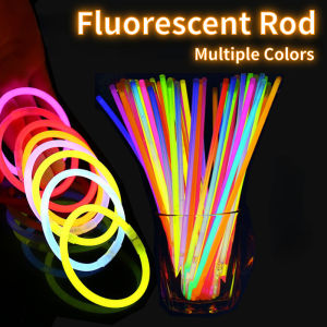 Lyzrc buổi hòa nhạc cổ vũ đạo cụ đèn flash gậy 100 Vòng tay dạ quang đồ chơi dùng một lần ánh sáng gậy