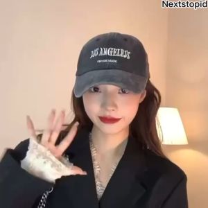 Topi Baseball Jeans Wash Bordir Pengait Cakop Besi Pria Wanita Casual Fashion