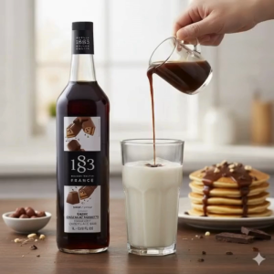 1883 MAISON ROUTIN Hazelnut Chocolate Bar Syrup 1L - Premium Coffee Milk Tea Beverage Sauce