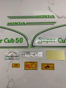 Trọn bộ tem Cub 81 50 đời đầu màu xanh hàng nhập Thái Lan chất lượng cao dành trang trí riêng cho dòng xe này tem in lụa màu sắc rất đẹp và bền giá bán cực tốt bán lẻ như bán sỉ