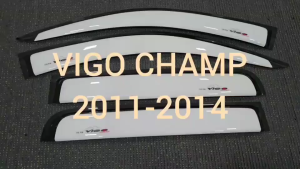 คิ้วกันสาดประตู กันสาด กันสาดประตู คิ้ว สีขาว รุ่น 4ประตู โตโยต้า วีโก้ Toyota Vigo Champ 2011 2012 2013 2014 ใส่ร่วมกันได้