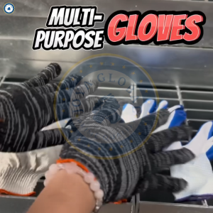 Work Gloves Polyester String Knit Shell Thick Cotton Protection Construction Gloves Men Women 12Pair