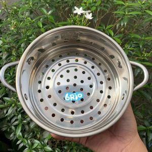 Xửng hấp (Khay hấp) đồ ăn bằng Inox 304 Size 16cm Có quai cầm tiện lợi