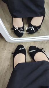 Hellona Geya Flat shoes Wanita Cantik Sol Karet Bisa COD