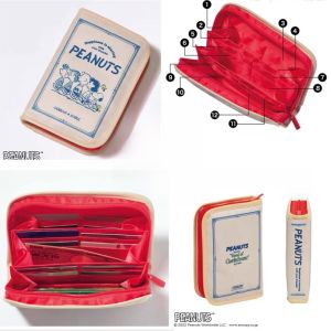 Snoopy Book-Shaped Storage Bag Cute Japanese Cartoon Multi-Functional Multi-Layer Large Capacity Sanitary Bag Makeup Bag for Women