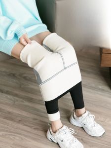 Womens Fleece Lined Shark Pants Outerwear Warm Bottoms Barbie Dolphin Design Winter Collection Long Trousers Nylon Polyester Spandex