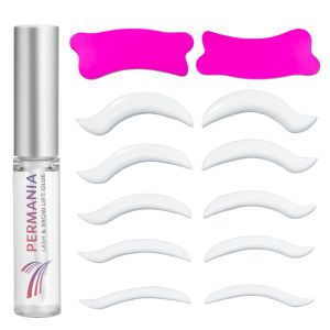 กาวติดขนตา PERMANIA สำหรับดัดขนตาแบบเกาหลี พร้อมแผ่นดัดขนตาแบบแบน อุปกรณ์ดัดขนตา DIY ครบชุด