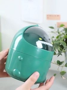 ถังขยะใบเล็ก การ์ตูนญี่ปุ่น ไดโนเสาร์ 2 สี - T-2006 (GIANTSHOP Home)