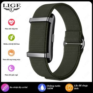 LIGE | Đồng Hồ Thông Minh Chống Nước Dành Cho Cặp Đôi Thiết Bị Theo Dõi Thể Dục Theo Dõi Nhịp Tim Khi Ngủ Vòng Đeo Tay Sức Khỏe Máy Đếm Bước Chân Dây Đeo Thể Thao - Đồng Hồ Thông Minh Không Màn Hình Dành Cho Người Lớn