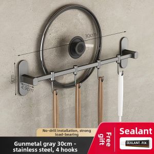 youqin | No-drilling Storage Stainless Steel Kitchen Rail Hook