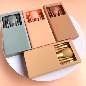 Zaman Now - Set Brush Rias Wajah 5 in 1 / Kuas Makeup Travel Kit dengan Cermin