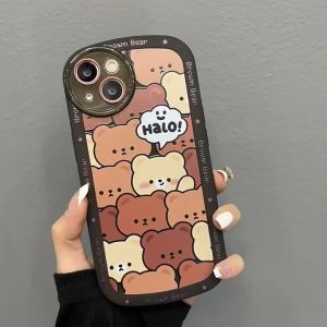 Case Realme 9i 2 5 Pro 5i 6 C3 C21Y C25Y Casing Silikon Tpu Motif Kartun BROWN BEAR Premium With pelindung kamera