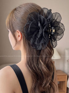 PINK EMPRESS | Elegant Large Floral Big Size High Volume Hair Clip Shark Clips